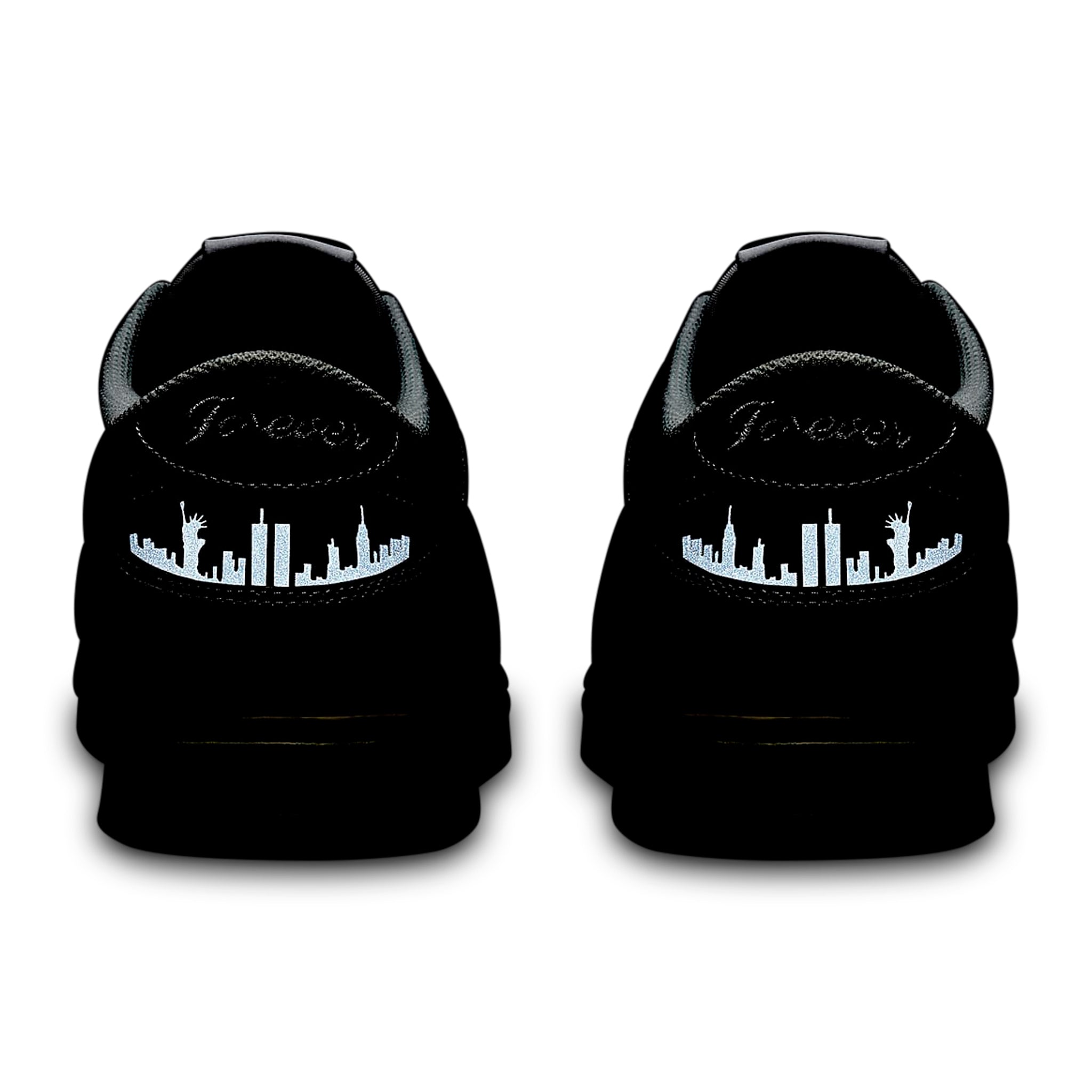 Heel view of Nike x HUF SB Dunk Low New York City FD8775-100